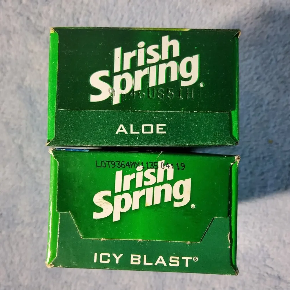 Irish Spring 7 Aloe + 1 Icy Blast Deodorant Bar Soap No Linseed Old Formula 2019